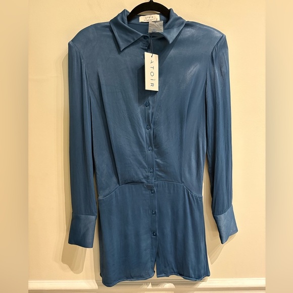 ATOIR The Eira Shirt Dress NWT XS in Stargazer Blue - Picture 4 of 8